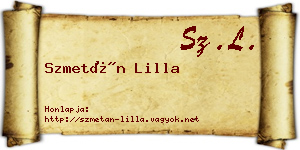 Szmetán Lilla névjegykártya